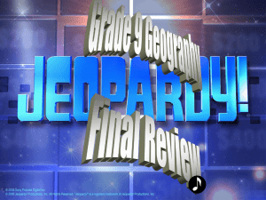 Final Exam Review Jeopardy