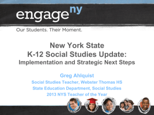 K-12 Social Studies Update