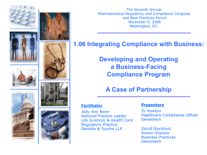 Healthcare Compliance Program