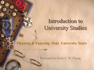 Introduction to University Studies