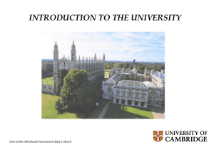 Introduction to the University of Cambridge