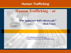 Human Trafficking - the League of Women Voters of the Houston Area