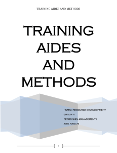 TRAINING AIDES AND METHODS