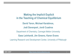 Making the Implicit Explicit in the Teaching of Chemical Equilibrium