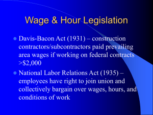 Wage & Hour Legislation