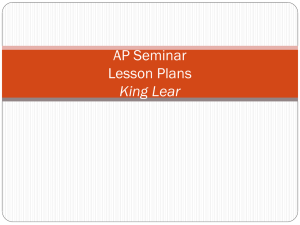 King Lear Lesson Plans without Audio