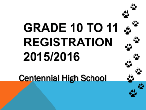 Grade 10 and 11 Registration