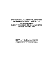 sydney anglican schools system independent audit report to the