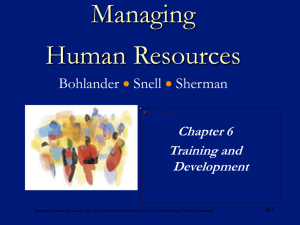 Managing Human Resources Bohlander Snell Sherman