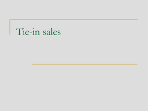 Tie-in sales