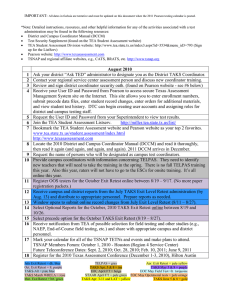 August 2008 Test Coordinator Checklist