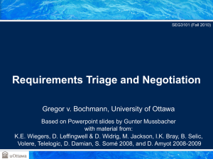 SEG3101-ch2-4 - Requirements Triage and Negotiation