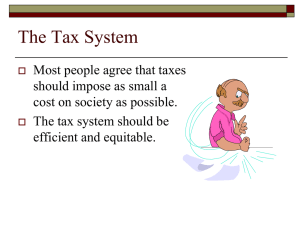 THE TAX SYSTEM