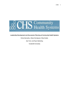 See CHS Project Report Here