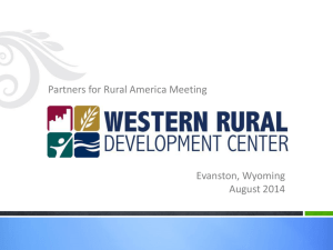 Rural Development Centers - Partners For Rural America