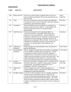 NAPIS Definitions