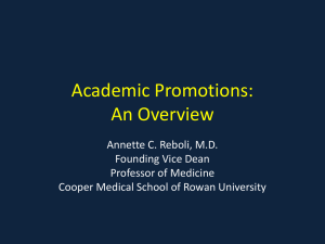 Appointments and Promotions: An Overview