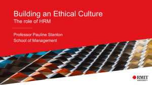 HR Conference 2015 - Building an ethical culture
