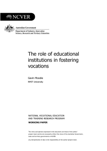 - National Centre for Vocational Education Research