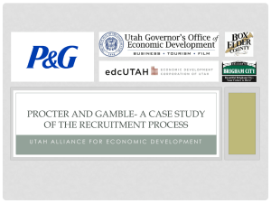 Procter and Gamble- a case study of the recruitment