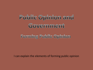 Forming Public Opinion