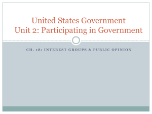 United States Government Unit 2: Participating in Government