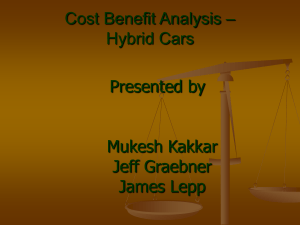 Cost Benefit Analysis – Hybrid Cars