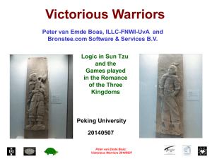 Victorious Warriors Peter van Emde Boas, ILLC-FNWI