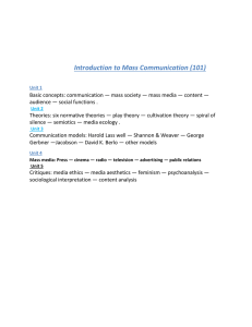 101-introduction to mass communication