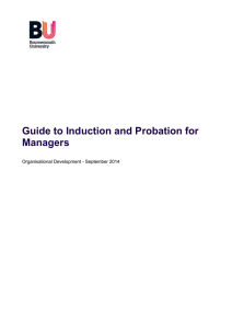 Guide to Induction and Probation for Managers