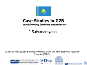 Case Studies in G2B .. transforming business environment