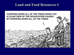 Land and Food Resources I
