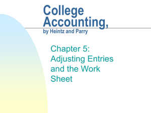 College Accounting, by Heintz and Parry