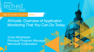 SIM343: AVIcode: Overview of Application Monitoring That You Can