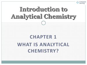What is Analytical Chemistry?