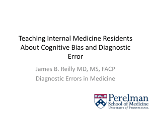 Teaching Internal Medicine Residents About Cognitive Bias