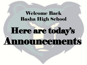 2014-2015 Basha High School Student ID Attention All Students!