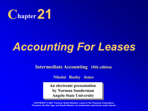 Accounting for Leases