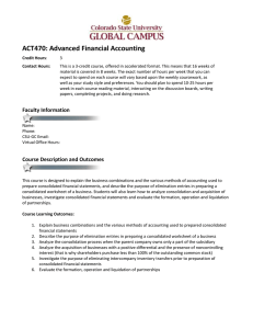 ACT470: Advanced Financial Accounting