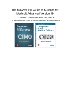Medisoft Version 19 Guide to Success