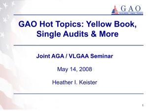 GAO Hot Topics: Yellow Book, Single Audits & More