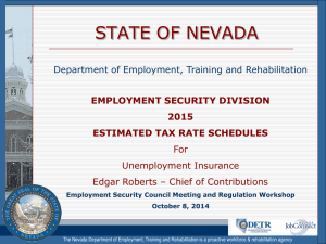 Tax Schedule Explanation - Nevada Department of Employment