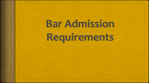 Bar Admission Requirements