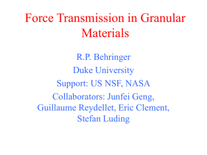 Force Transmission in Granular Materials