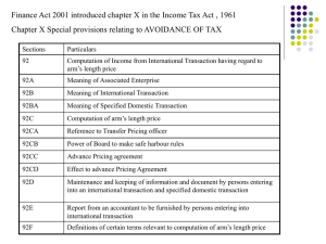 Transfer Pricing (Domestic & International)