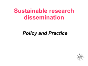 Sustainable research dissemination