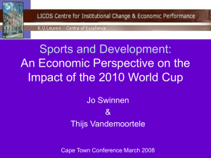 Sports and Development: An Economic Perspective on the Impact of