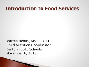 Introduction to Food Services