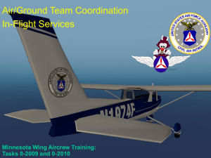 In flight Services & Air/Ground Coordination