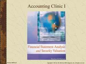 Financial Statement Analysis and Security Valuation